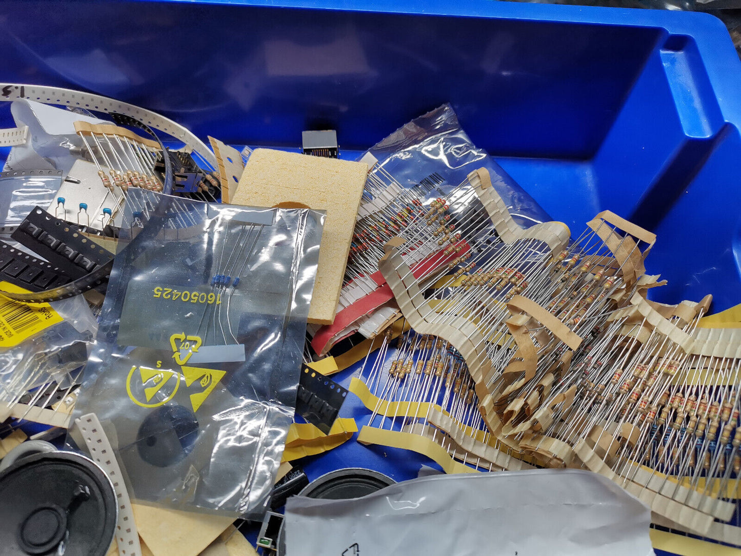 Electronic Component Joblot NOS Capacitors Switches Resistors Crystals More