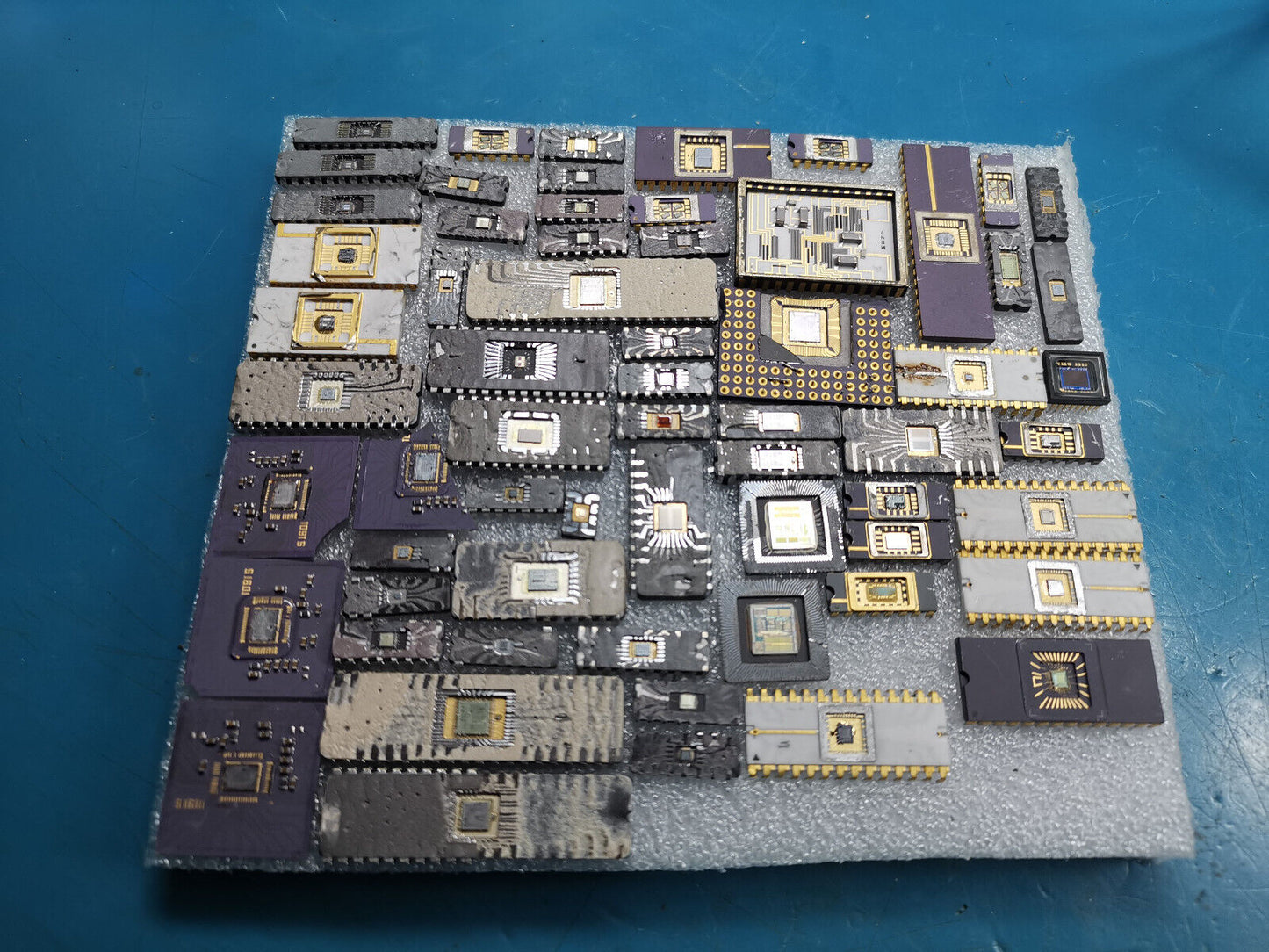 Joblot Of Decapped IC RAM , ROM , CPU , MPU , Others