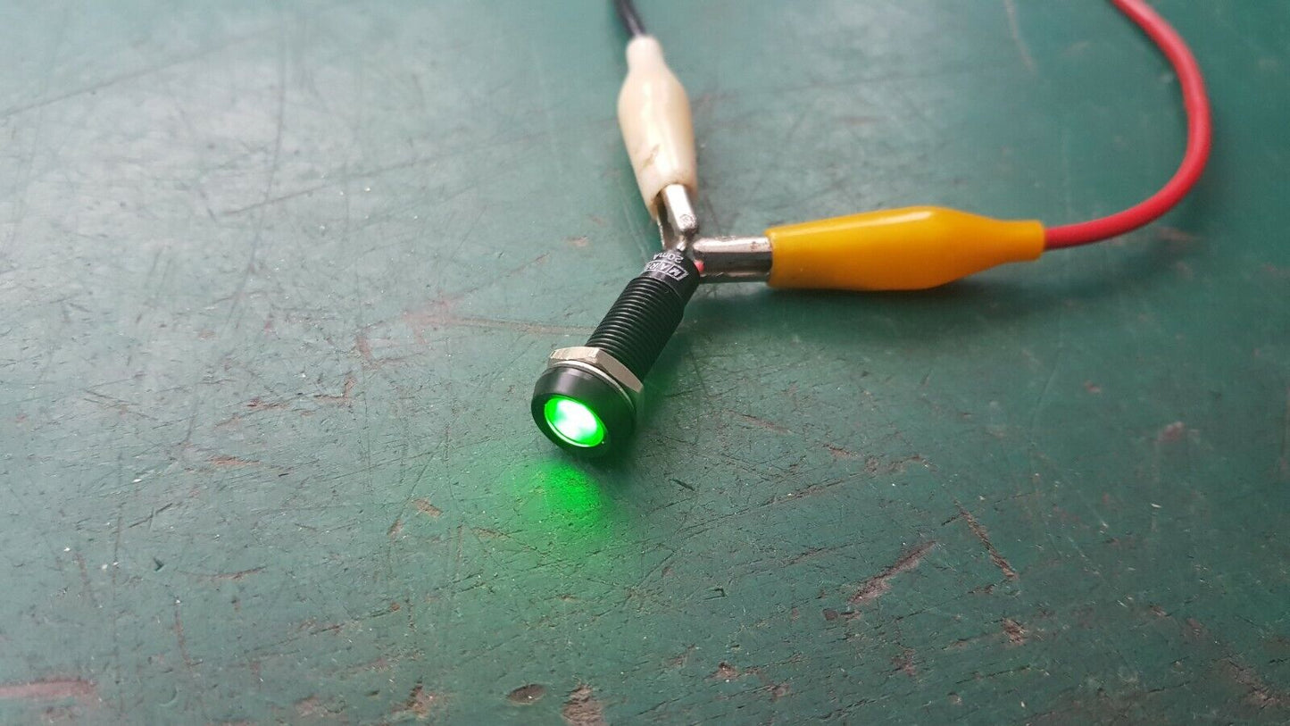 4pcs LED Panel Lamp Indicator Green Marl Military Part