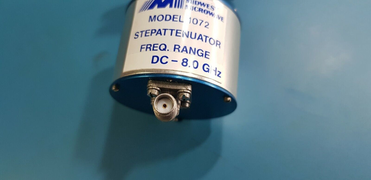 Midwest 1072  DC To 8GHz Step  Attenuator  SMA Connectors 0 - 9 dB