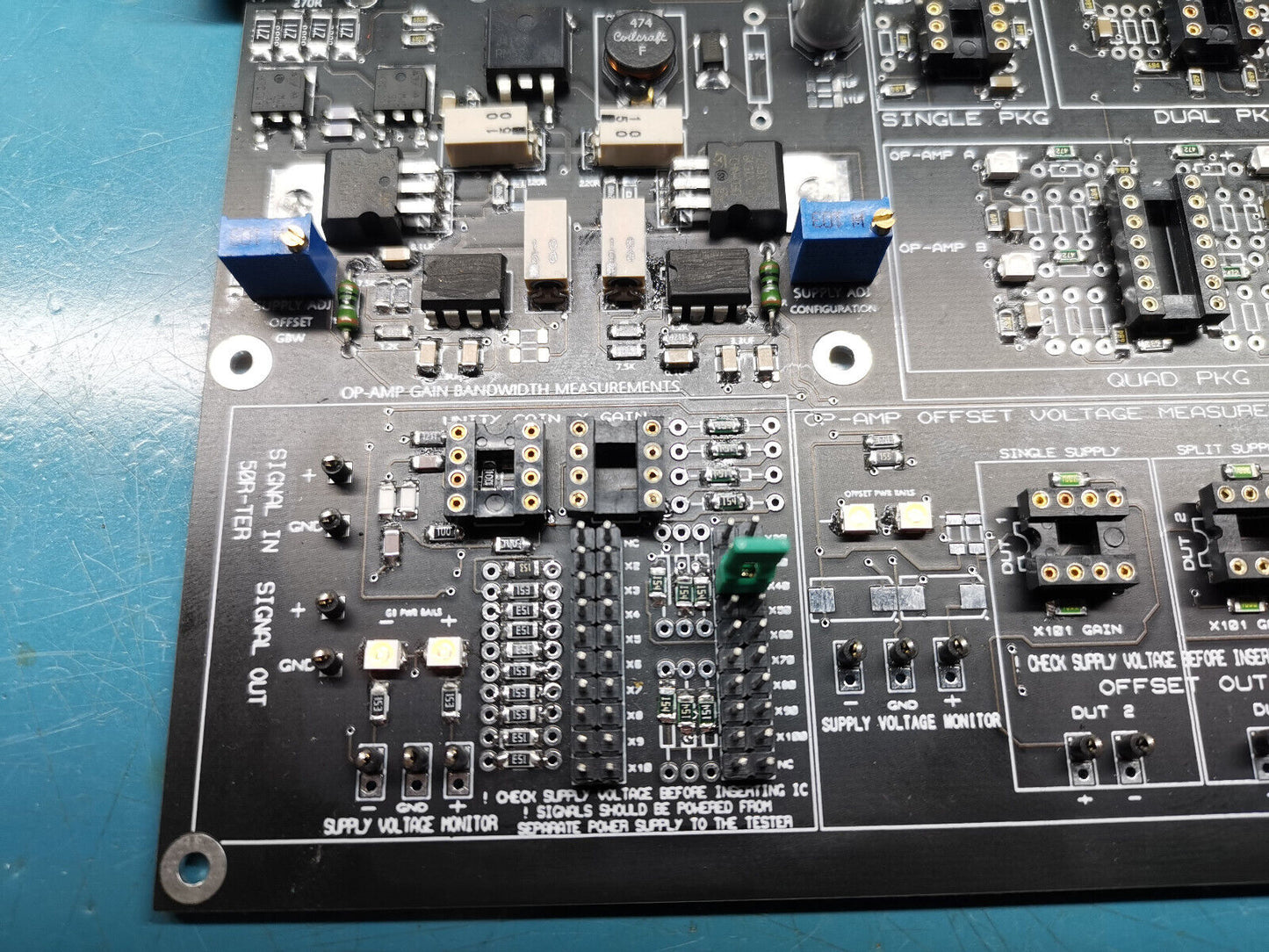Op Amp Tester OTC12 Offset Voltage / Bandwidth Measurements Configuration Tester