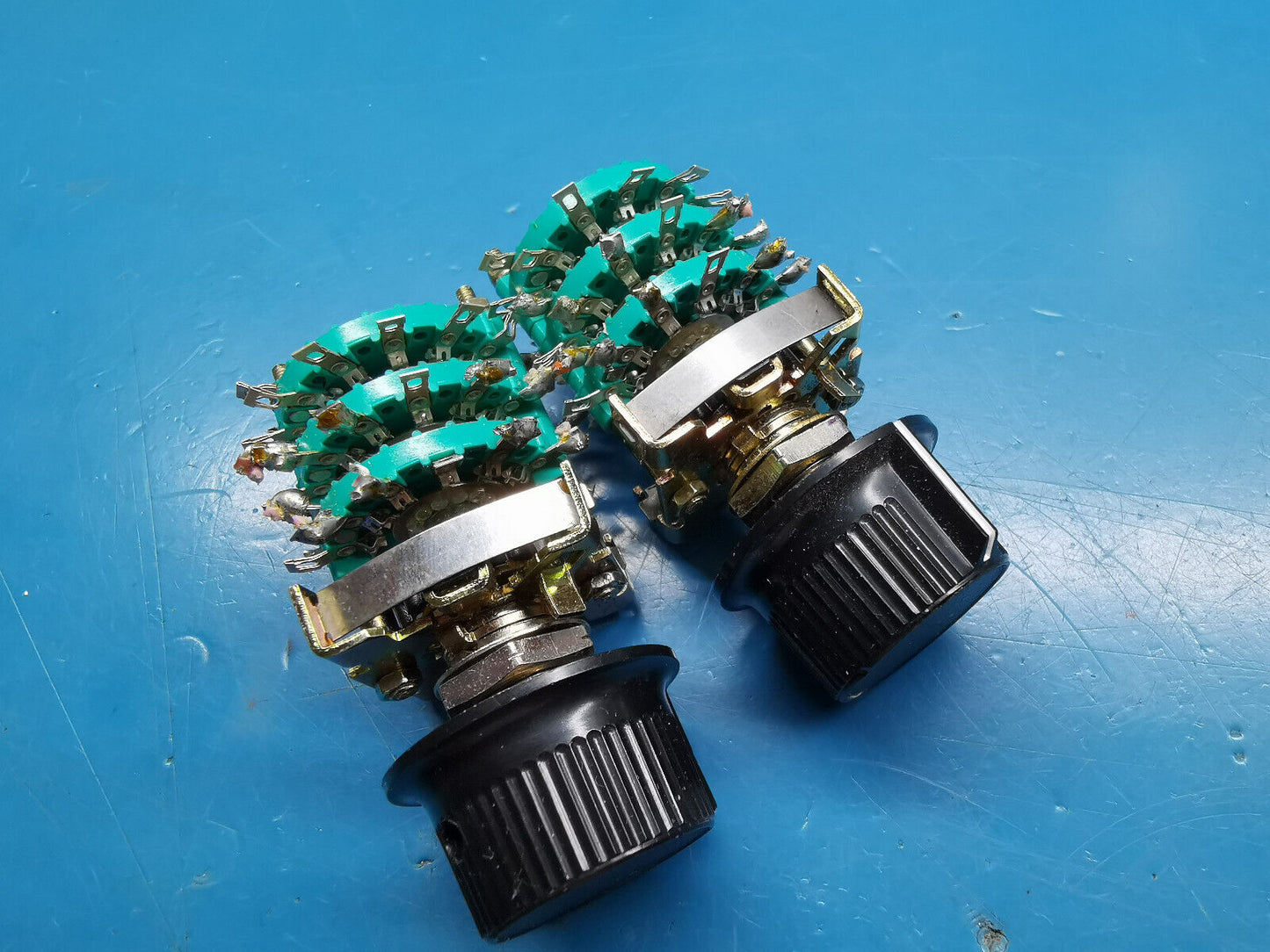 2pcs 3 Pole 6 Position Rotary Switch With Knob