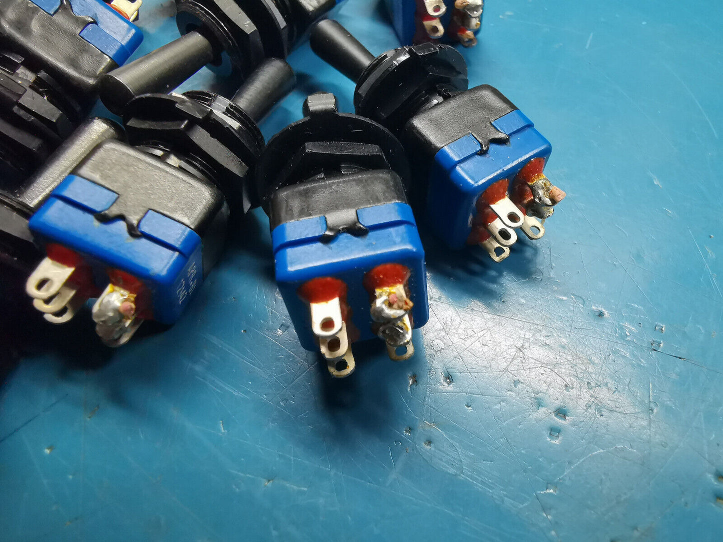 12pcs APEM Toggle Switch Mil Spec ON ON Spring Loaded To One Corner
