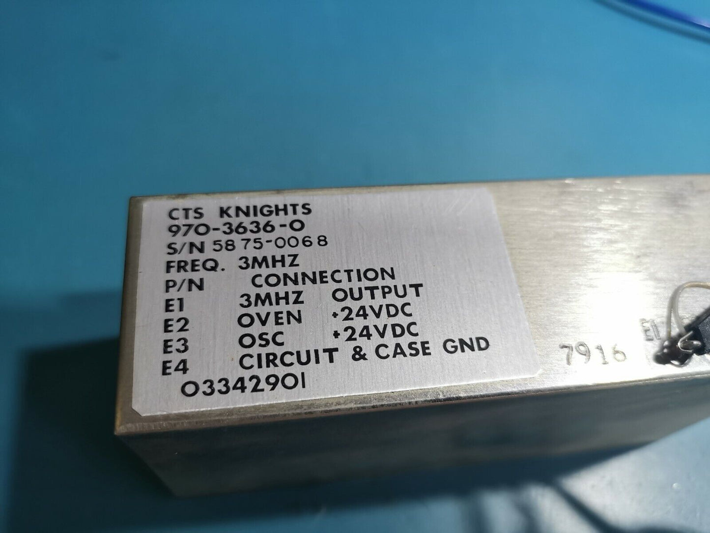 Systron Donner 6054B 3MHz OCXO Frequency Counter Oven Controlled 3MHz Oscillator