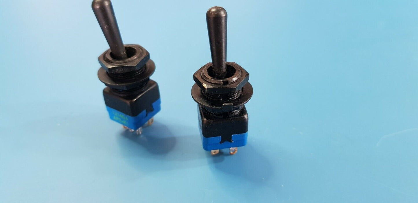 2pcs APEM Toggle Switches Mil Spec ON ON or ON OFF DPDT Toggle Switch