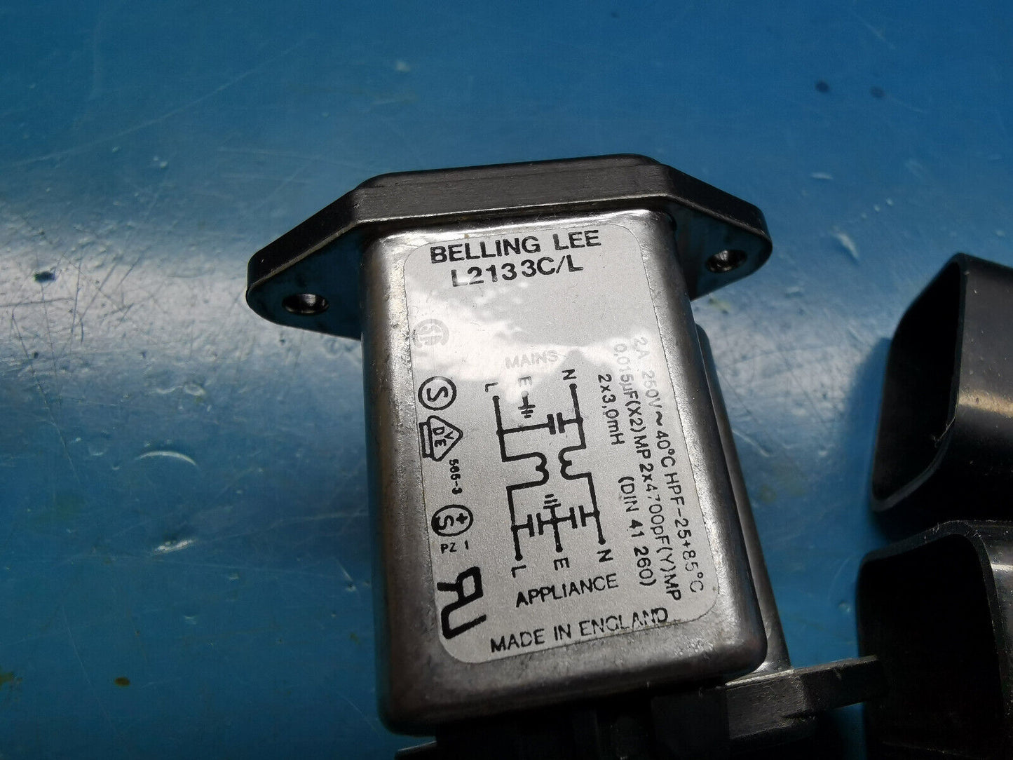 2pcs Mains Inlet Filter 250v 2A Belling Lee L213 3C/L