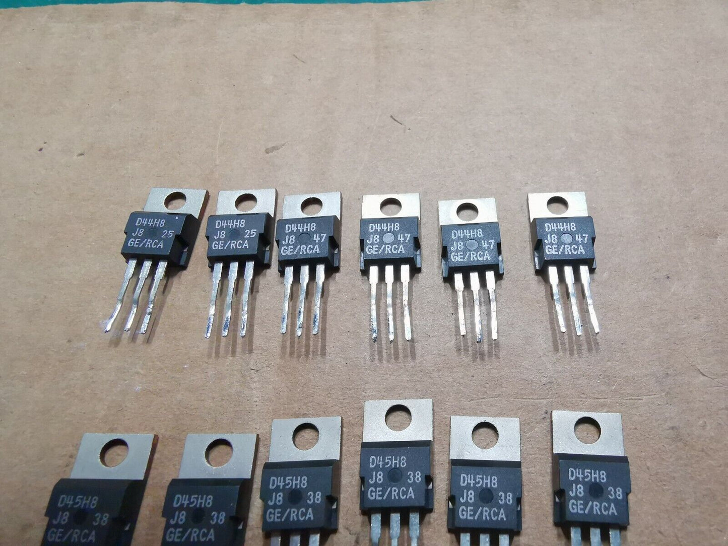 D44H8 And D45H8 Transistor Pairs 6 Pairs Genuine GE/RCA