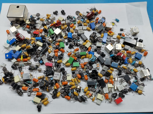 Joblot Of Various Electronic Components And Parts From Marconi Test Gear