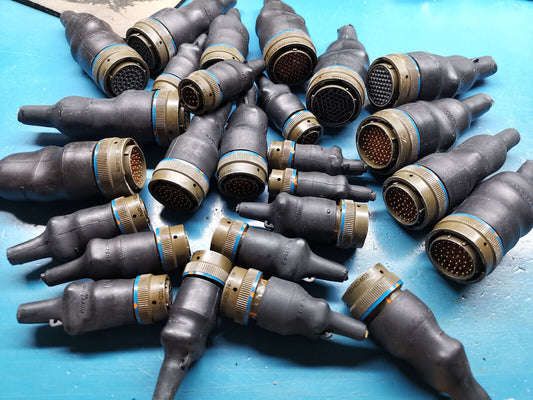 Joblot Of Military Circular Connectors Male And Female Raychem Brand