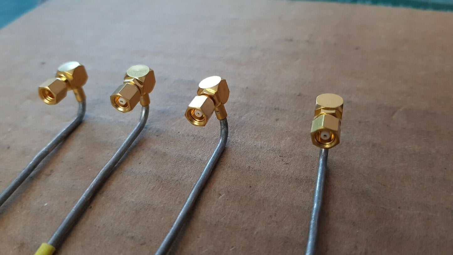 4pcs SMA Male Cable To Female SMC Connectors  Rigid  Cable