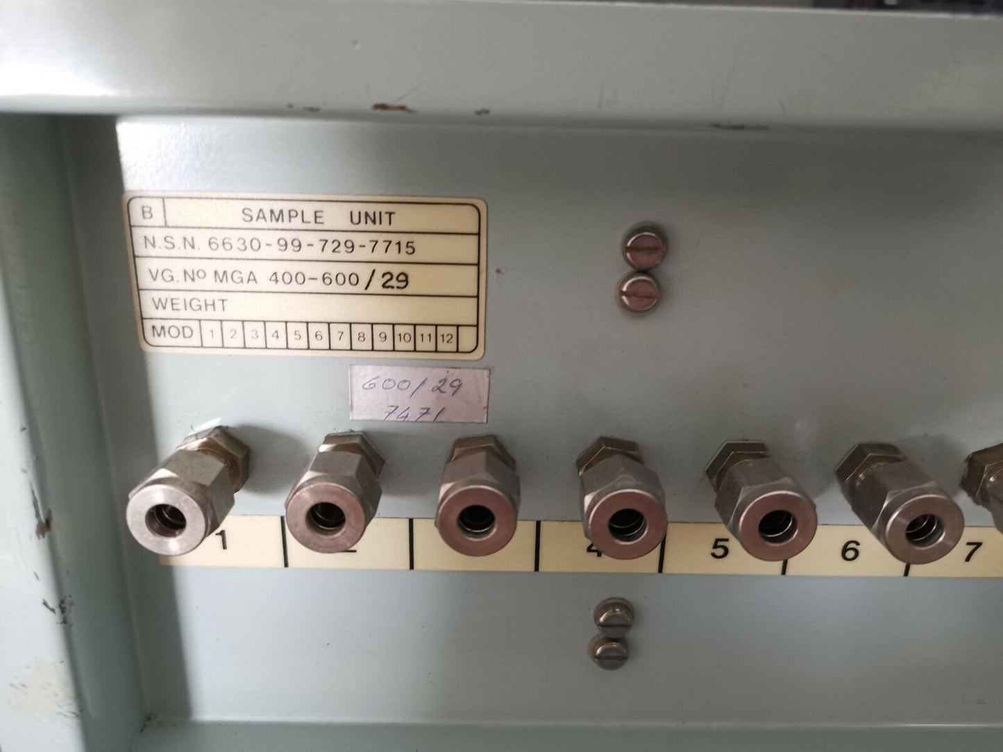 Gas Sampling Panel Module 12 In 1 Out Military Part
